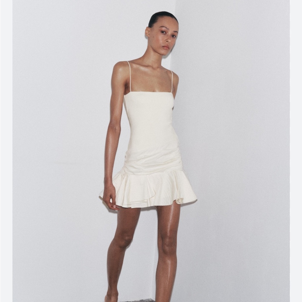 Zara Off-White Mini Dress